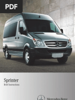 2011 Mercedes Benz Sprinter Brief Instructions Manual