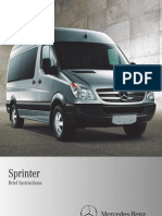 2011 Mercedes Benz Sprinter Brief Instructions Manual