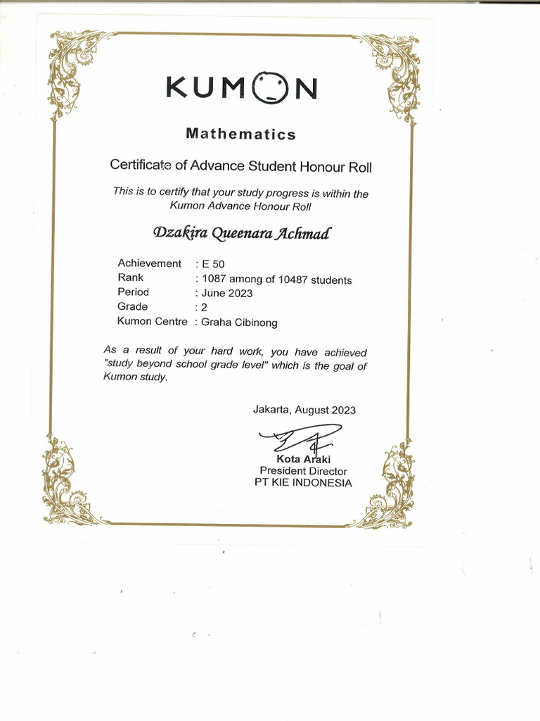 Queena - Kumon Level E (Math) | PDF