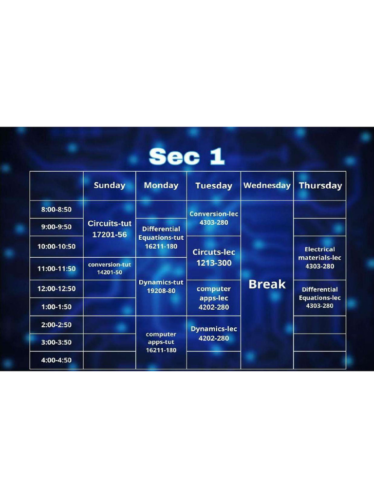 First Term Schedule | PDF