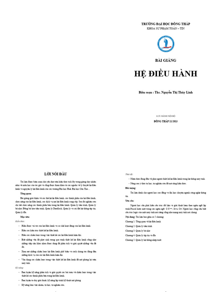 Bai Giang HDH (Ngang) | PDF