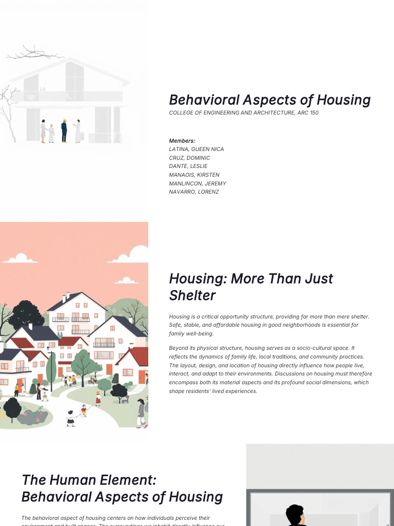 Behavioral Dimensions of Housing | PDF | Space | Psychology