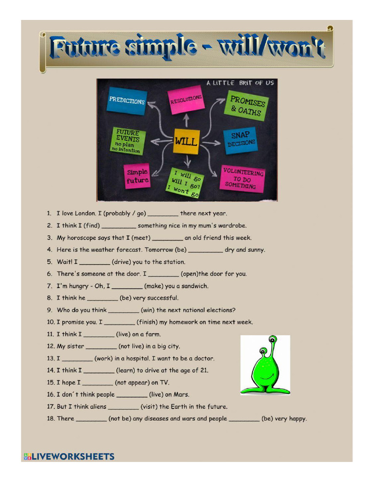 Simple Future Practice | PDF