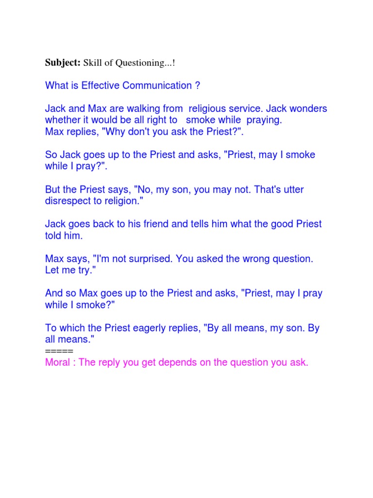 The Art of Effective Questioning | PDF