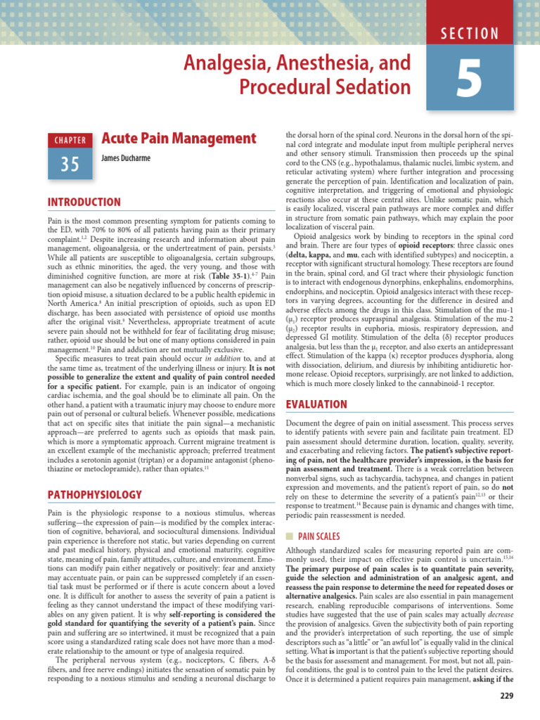 Acute Pain Management Strategies | PDF | Opioid | Analgesic