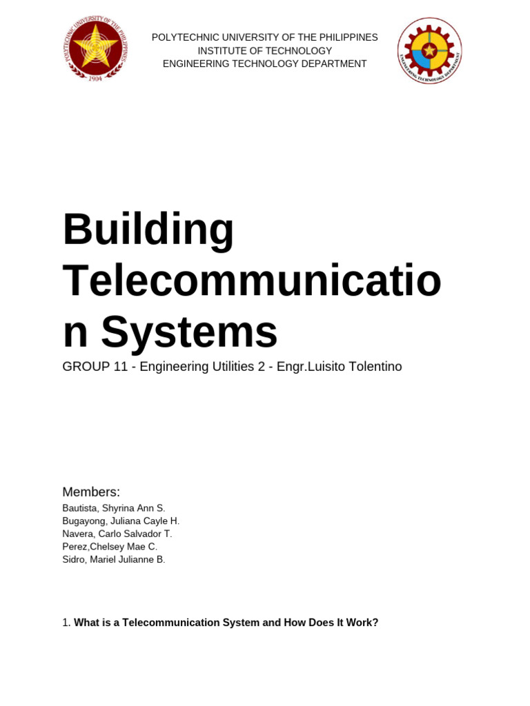 Building Effective Telecommunication Systems | PDF | Computer Network ...