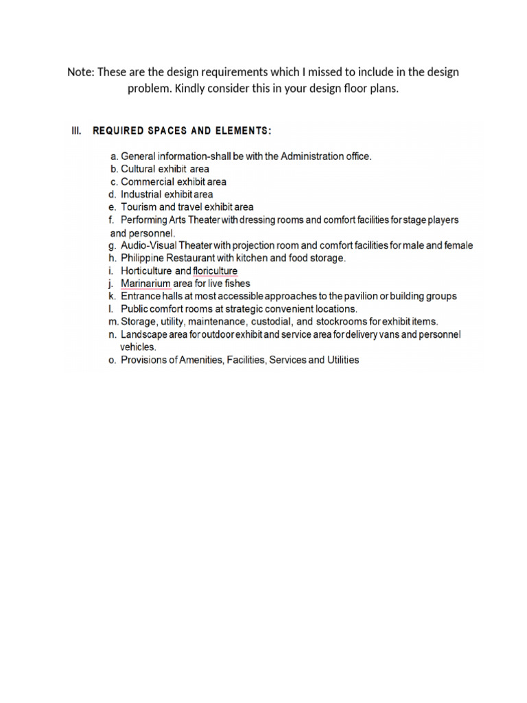 Design Requirements Pavillion | PDF