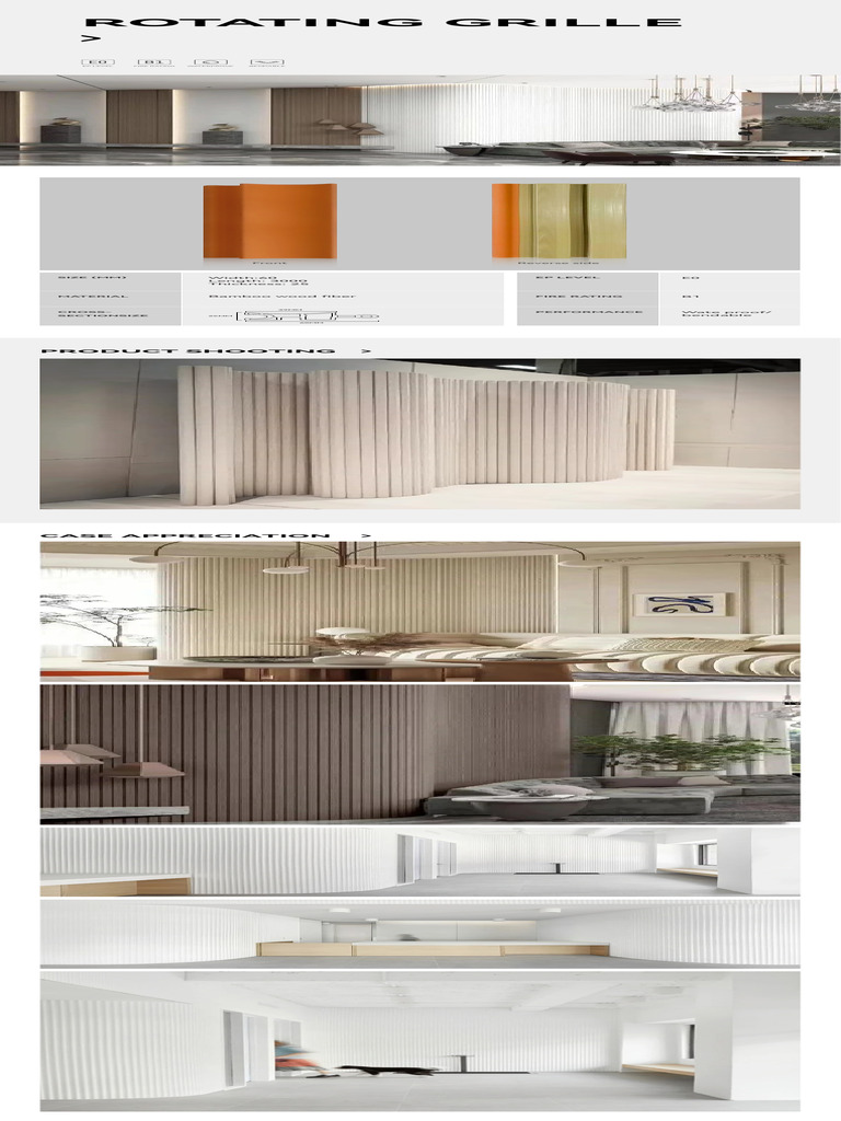 Rotating Grille Specifications and Features | PDF