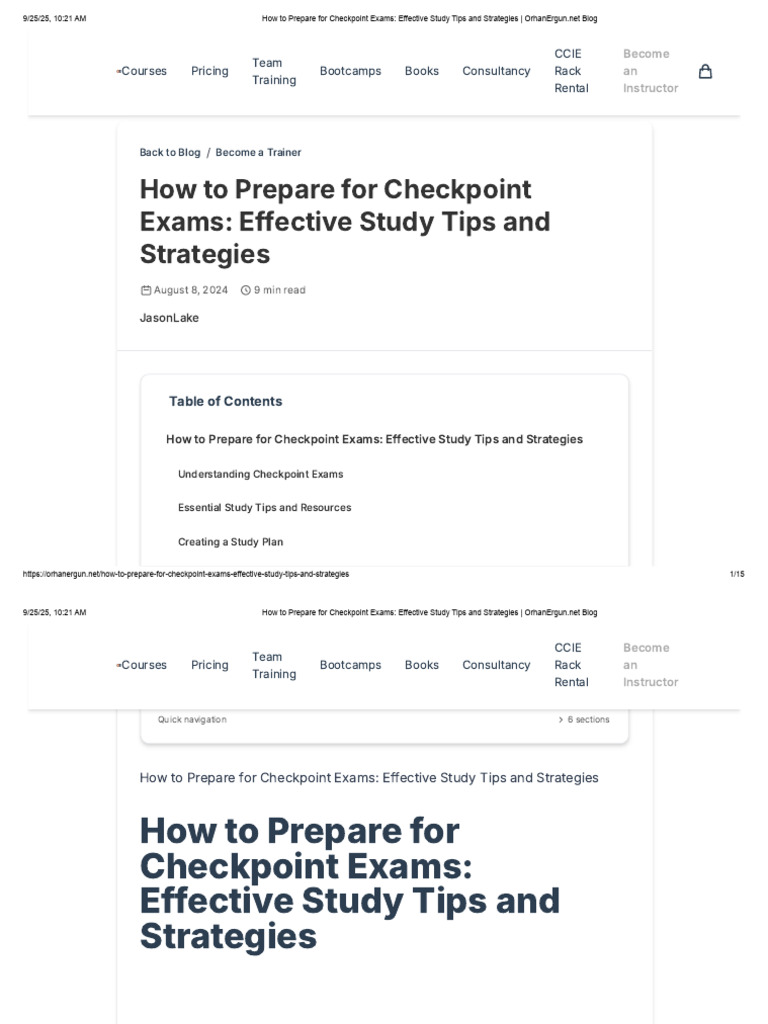 How To Prepare For Checkpoint Exams - Effective Study Tips and ...