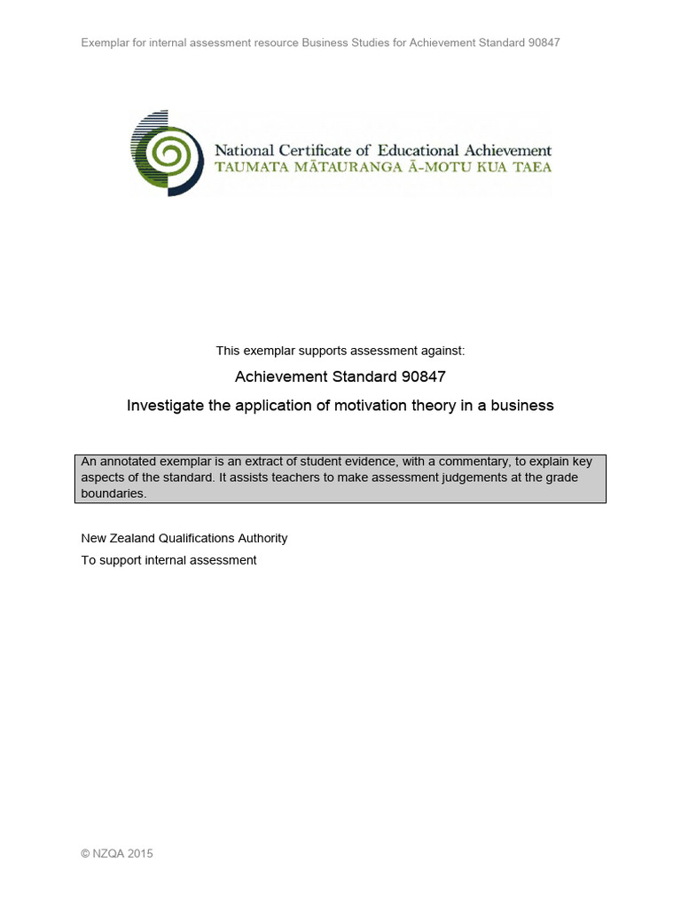 90847 Exemplar | PDF | Motivation | Motivational