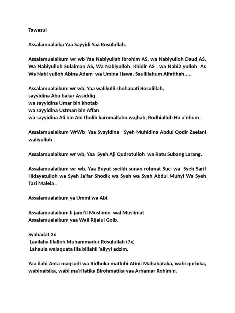 Spiritual Invocation and Prayer Guide | PDF | Quran | Islam