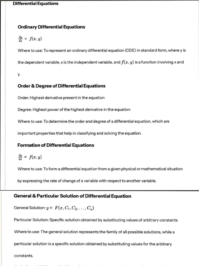 Maths 2 | PDF | Ordinary Differential Equation | Equations