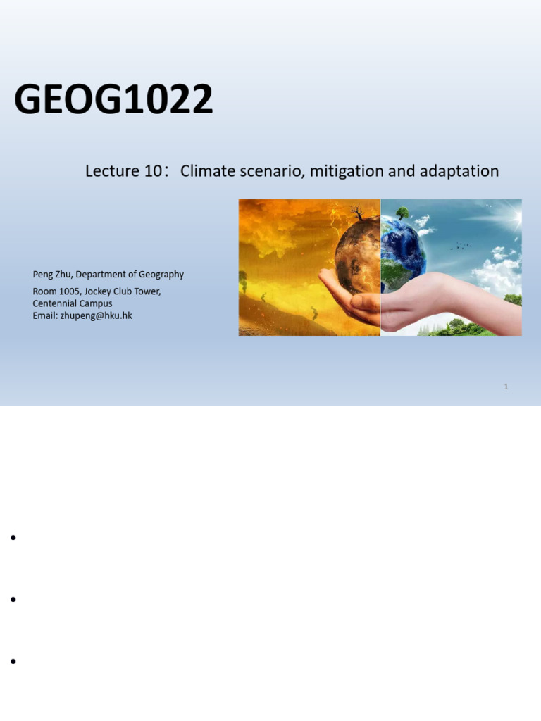 Climate Scenarios: Mitigation & Adaptation | PDF | Climate Change ...