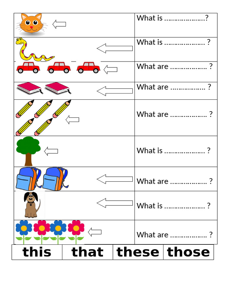 This That These Those Fun Activities Games 111460 | PDF