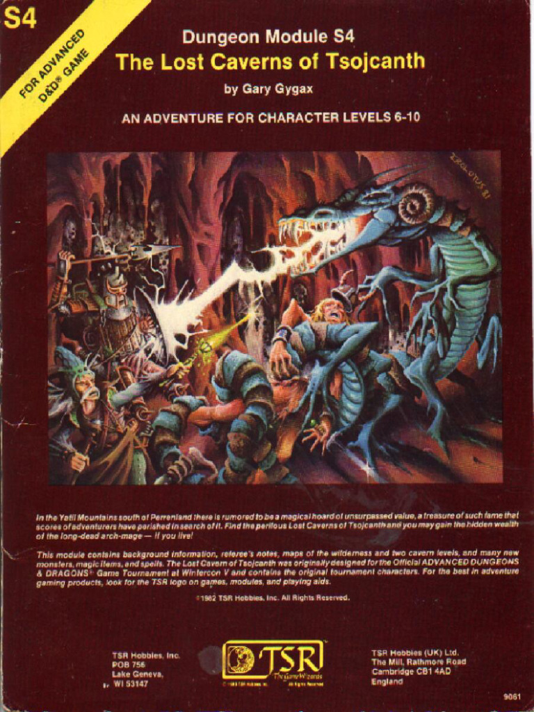Adnd s4 Greyhawk The Lost Caverns of Tsojcanth 1st Edition - Compress | PDF