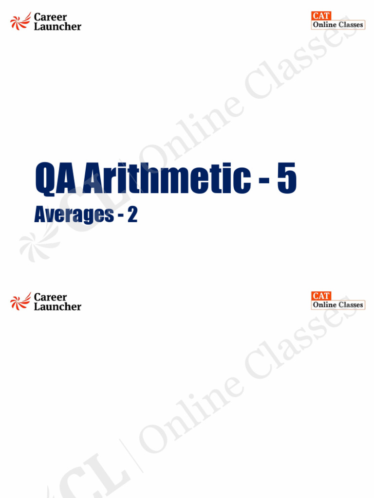 Average Calculation Problems for Students | PDF | Average | Mean