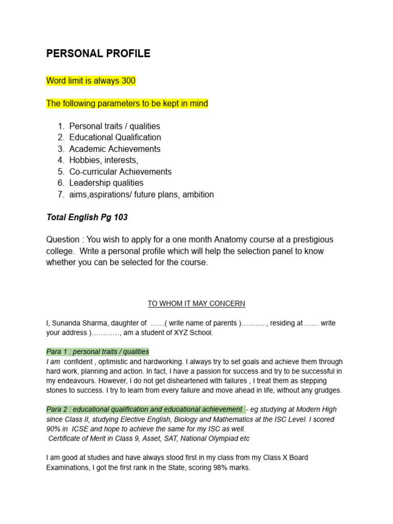 Sunanda Sharma's Educational Profile | PDF