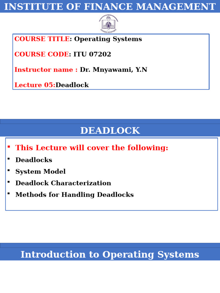 Understanding Deadlocks in Operating Systems | PDF | Process (Computing ...