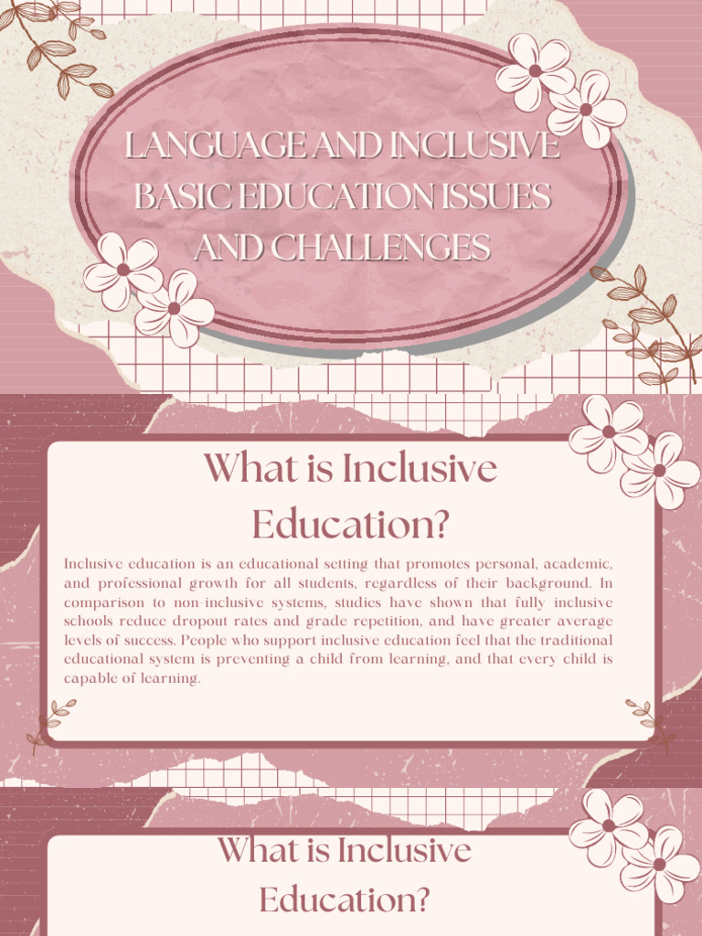 Language in Inclusive Education Challenges | PDF | Inclusion (Education ...