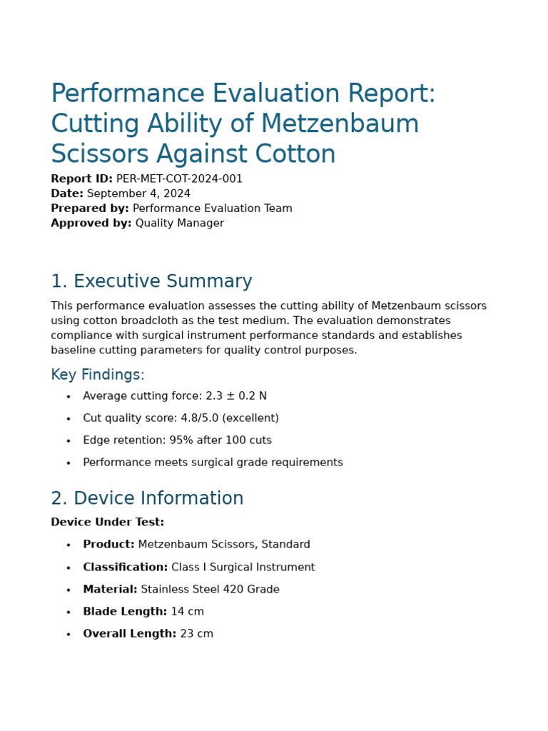 Performance Evaluation Report | PDF | Standard Deviation
