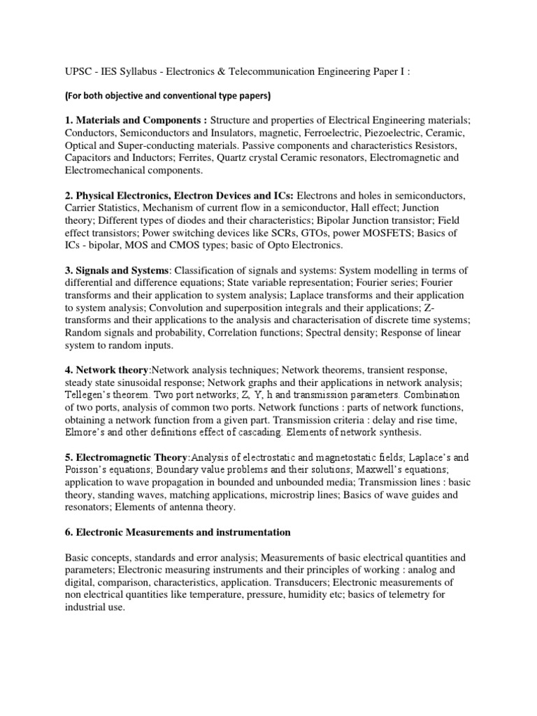 IES Syllabus | PDF