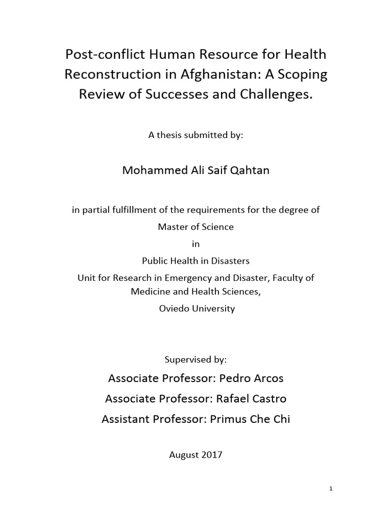 Afghan HR HReconstruction Successes and Challenges | PDF | Health Human ...