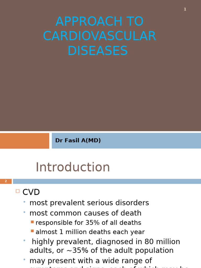 Approach To Cardiovascular Diseases | PDF | Pulse | Heart