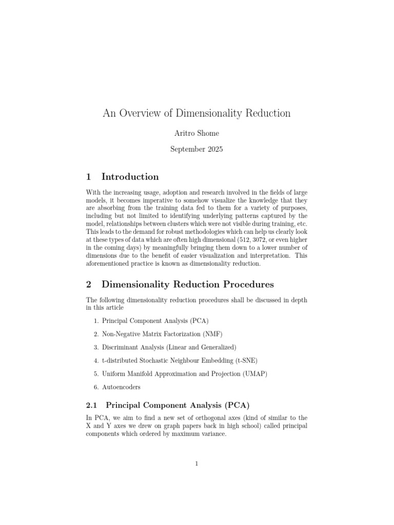 Dimensionality Reduction Techniques Explained | PDF | Eigenvalues And ...