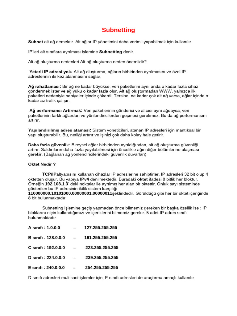Sub Netting | PDF
