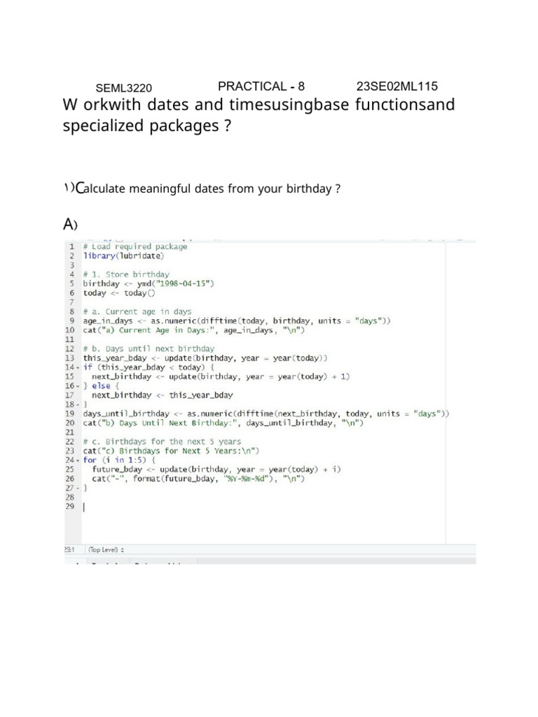 Date and Time Analysis Techniques | PDF