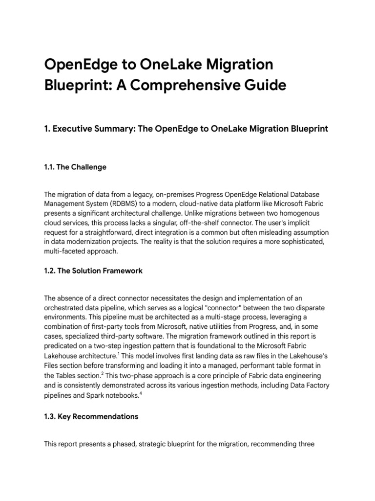OpenEdge to OneLake Migration Guide | PDF | Databases | Integer ...