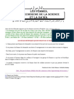 Explication du Hadith - Les hommes ont pris de toi plus de science que nous, donc décides d’un jour pour que tu nous enseignes…