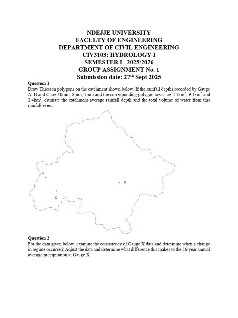 Hydrology Questions Pdf Drainage Basin Applied And