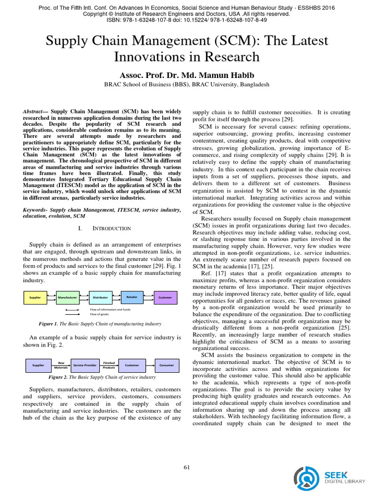 Supply Chain Management SCM The Latest I | PDF | Supply Chain ...