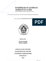 Analisis Kebijakan Jaminan Kesehatan Aceh