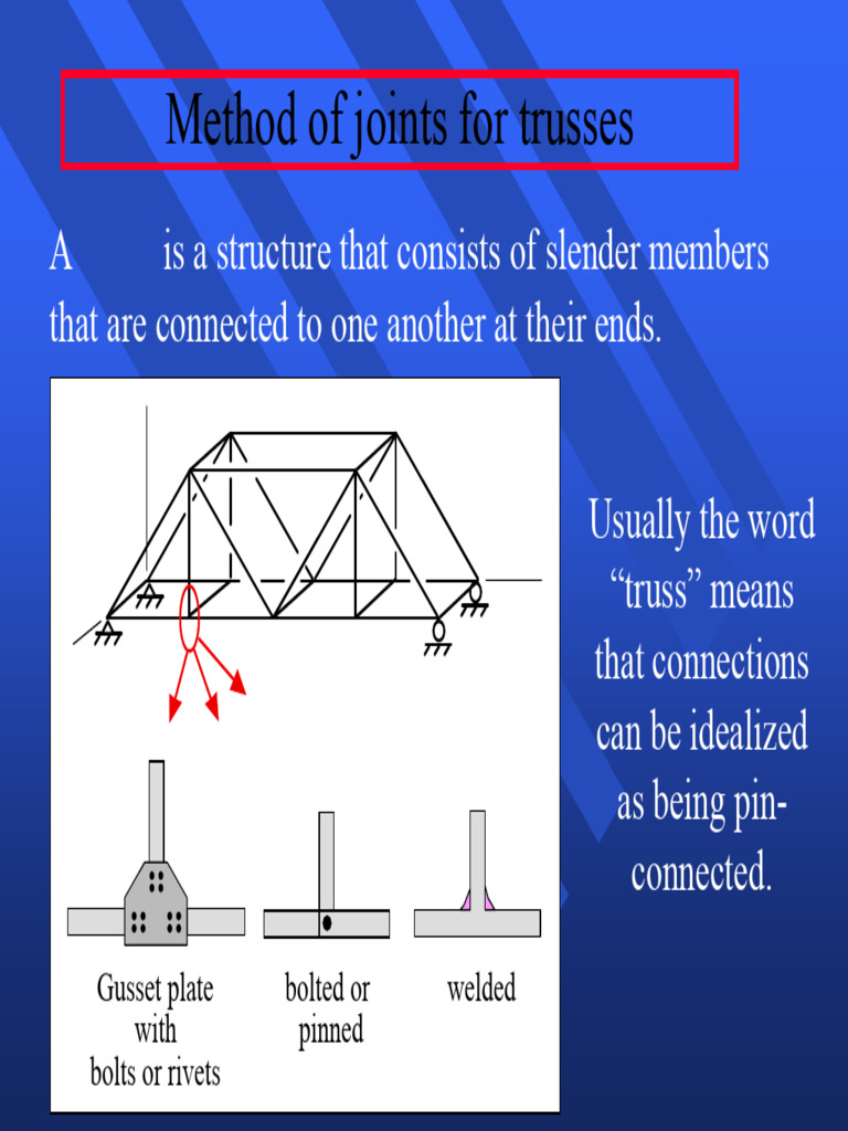 Truss Analysis: Method of Joints Guide | PDF | Truss | Structural ...