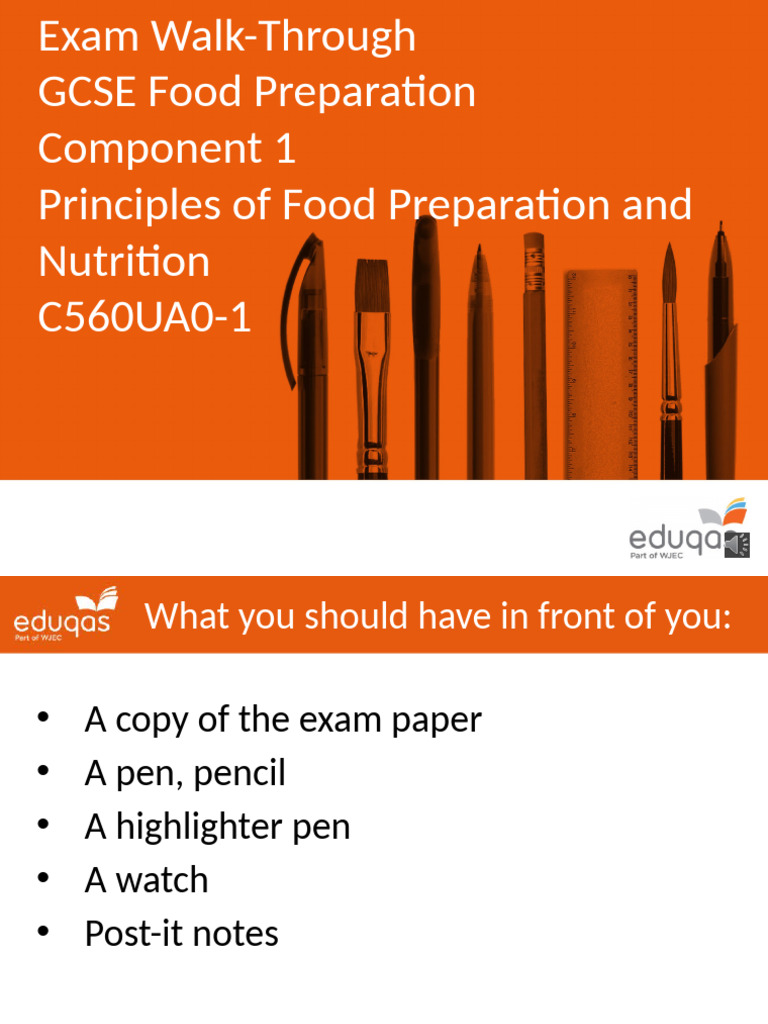 GCSE Food Prep Exam Guide | PDF | Question | Knowledge