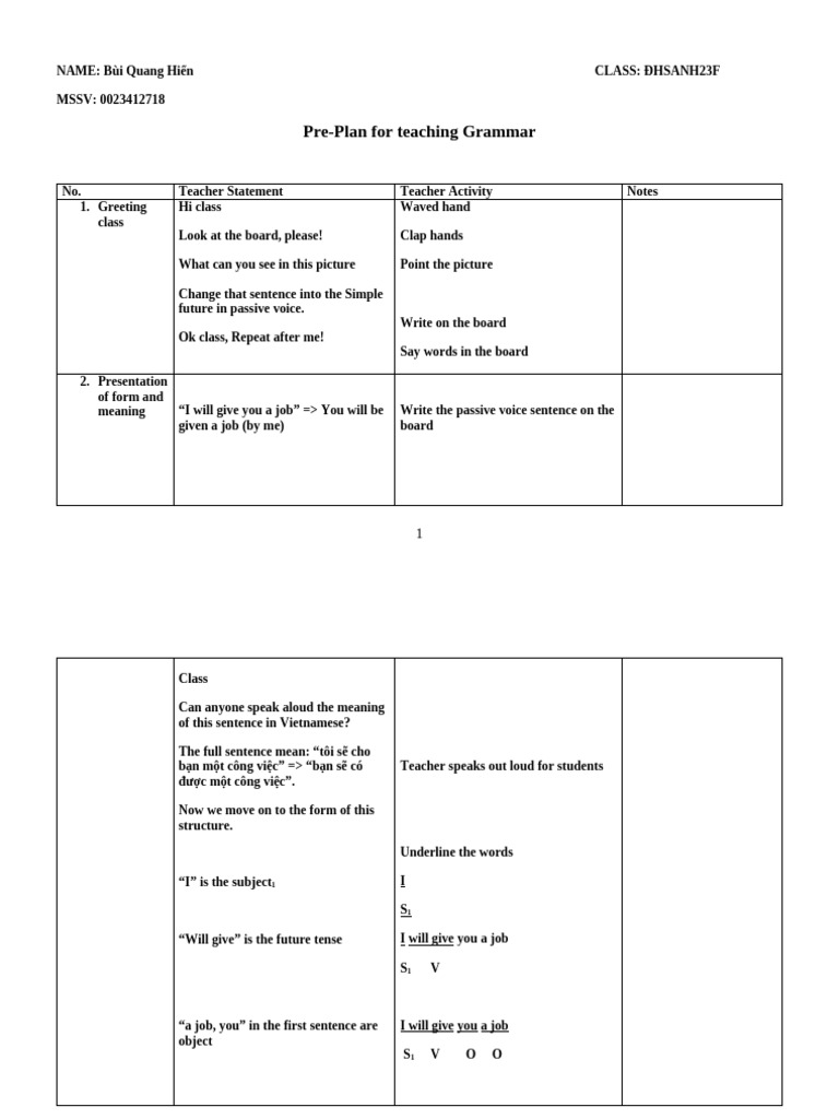 Assignment Giving Instruction | PDF | Grammatical Tense | Semantic Units