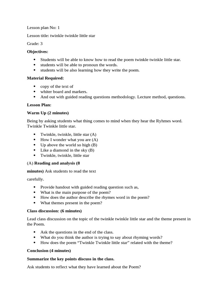 Lesson Plan No | PDF