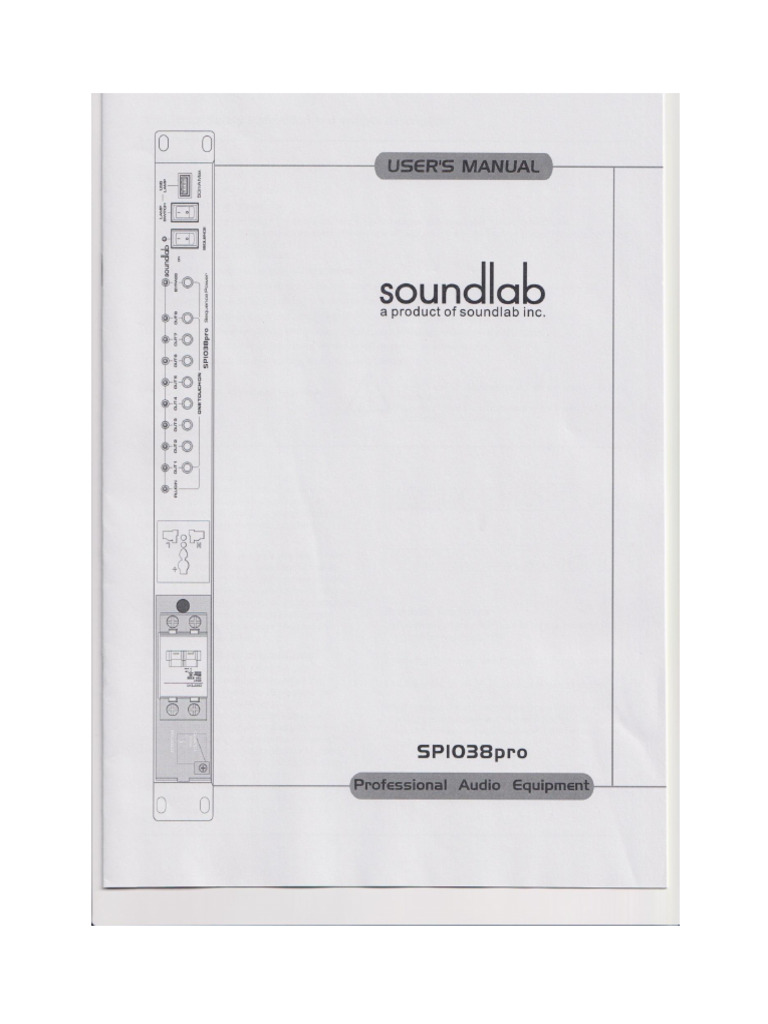 Soundlab Sp1038 Manual Book | PDF