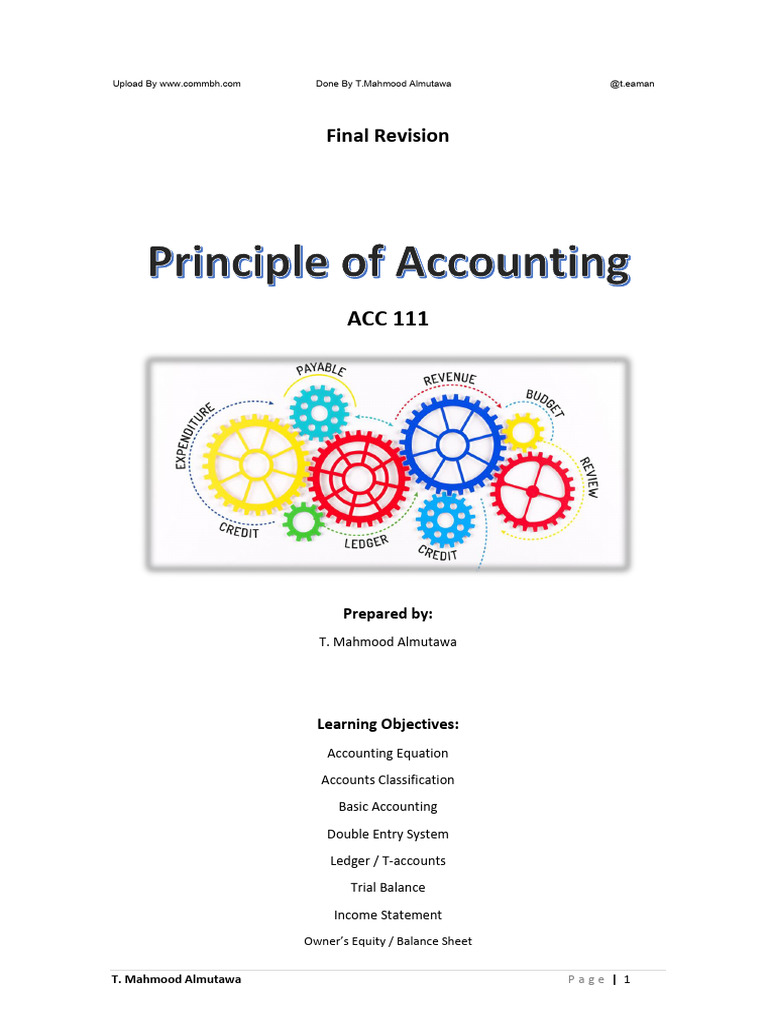 Basic Accounting Principles Explained | PDF | Debits And Credits ...