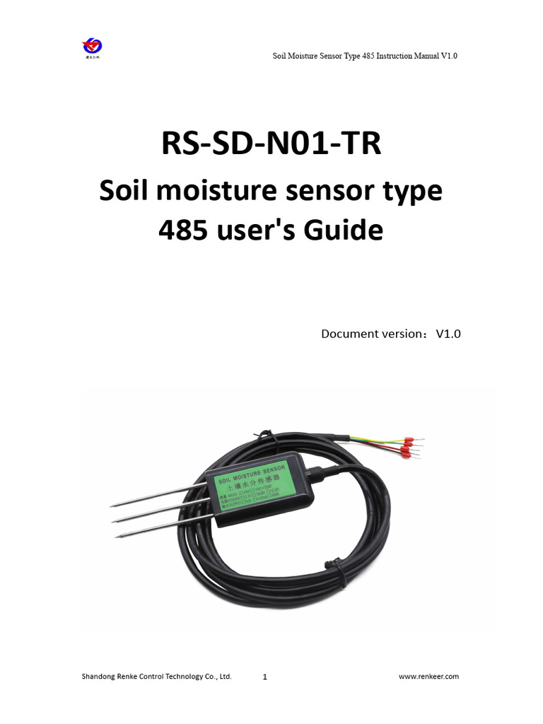Soil Moisture Sensor Type 485 Manual | PDF | Bit | Byte