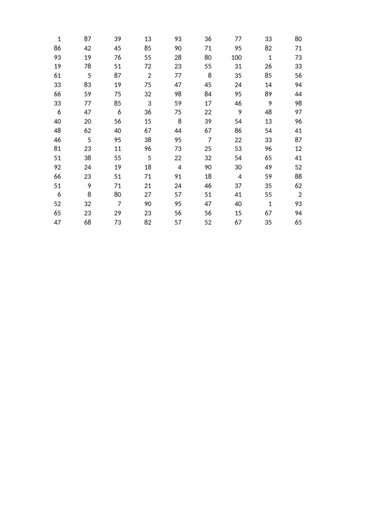 Number Sequence Data Analysis | PDF