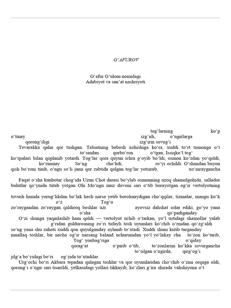 (Lotin) Qiyomat CH - Aytmatov | PDF