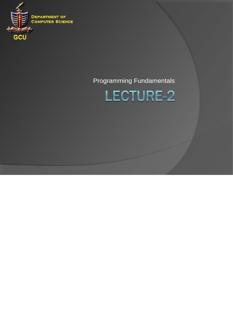 Programming Fundamentals1 | PDF | Computer Programming | Computer Science