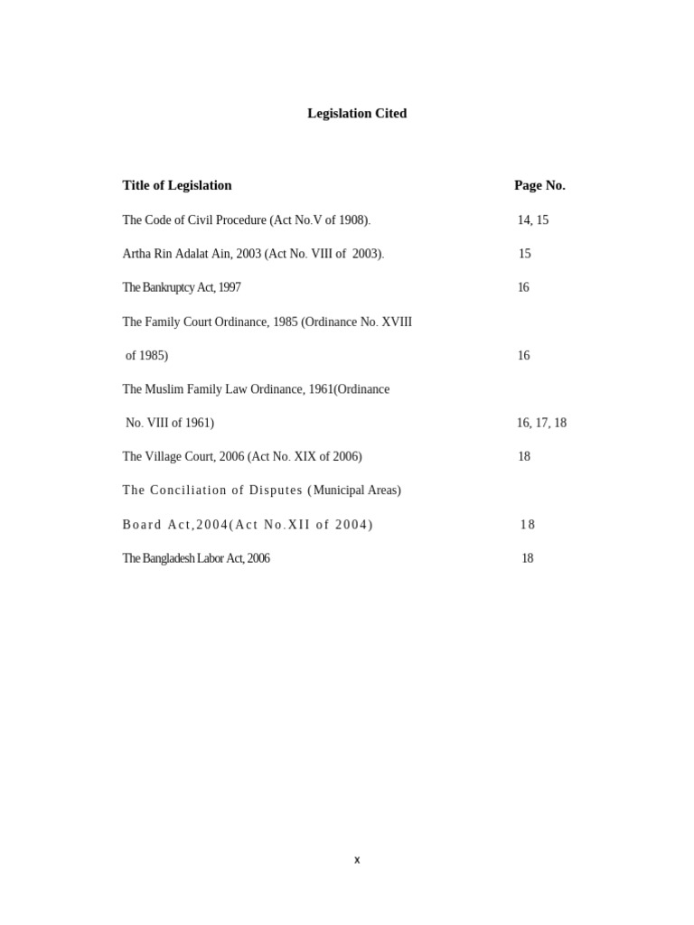 Key Legislation Overview and Pages | PDF