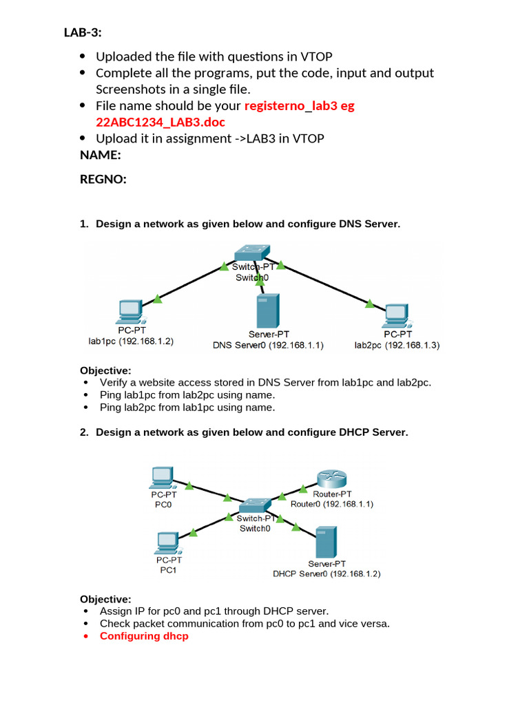 Network Design and Configuration Lab 3 | PDF | Router (Computing ...