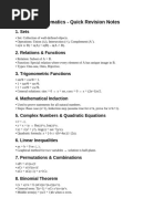 Grade 11 Mathematics Revision Notes | PDF