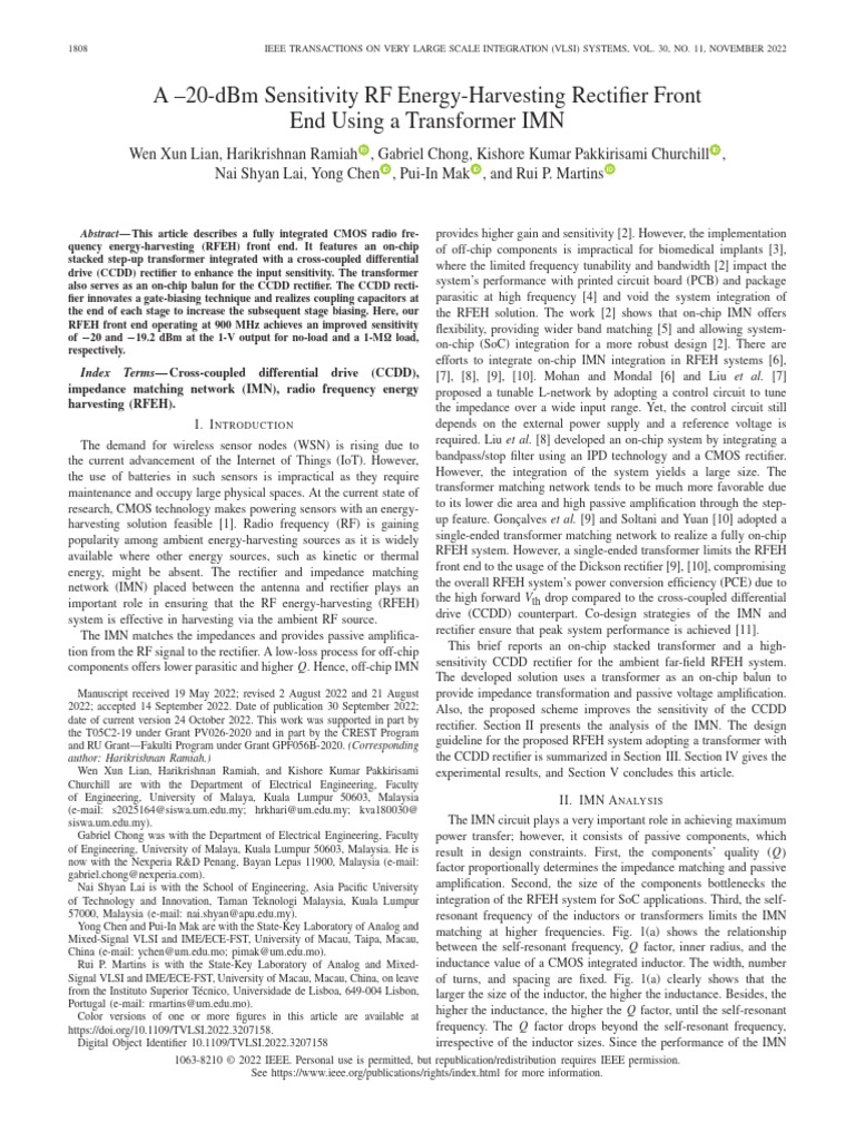 TVLSI Published | PDF | Rectifier | Inductance