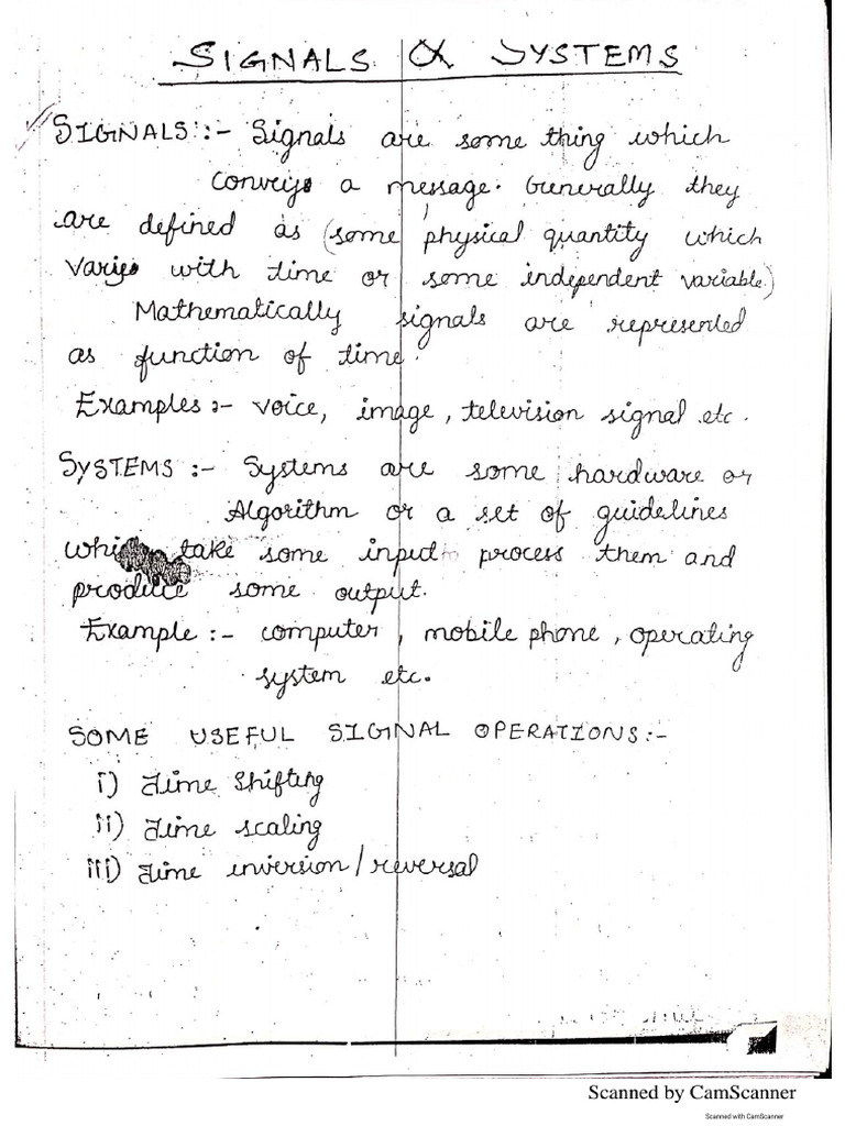 Signals and System Notes All Units | PDF